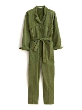 Alex Mill Expedition Jumpsuit in Washed Twill, Army Olive, L